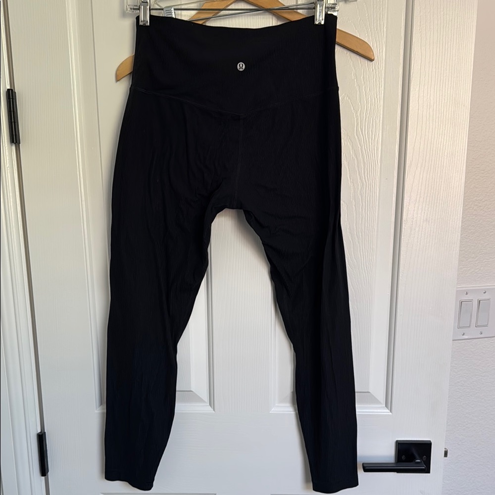 Lululemon Ribbed Black High-Waisted Leggings